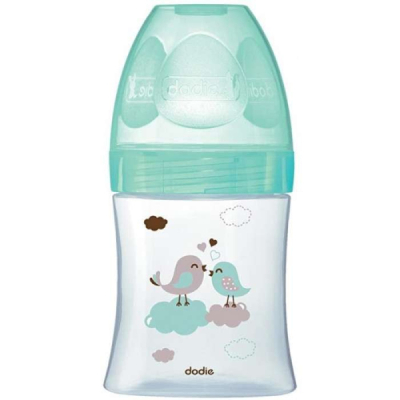 DODIE BIBERON ANTI COLIQUE TETINE RONDE 3 VITESSES 150 ML VERRE 0-6 MOIS