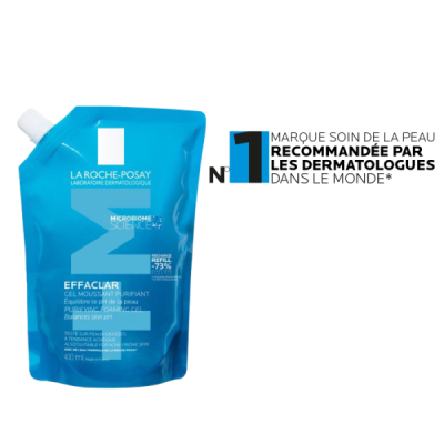 LA ROCHE POSAY EFFACLAR GEL MOUSSANT PURIFIANT RECHARGE 400ML