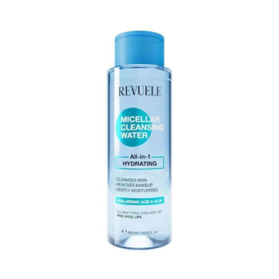REVUELE EAU MICELLAIRE NETTOYANTE TOUT EN UN HYDRATANTE ACIDE HYALURONIQUE 400ML