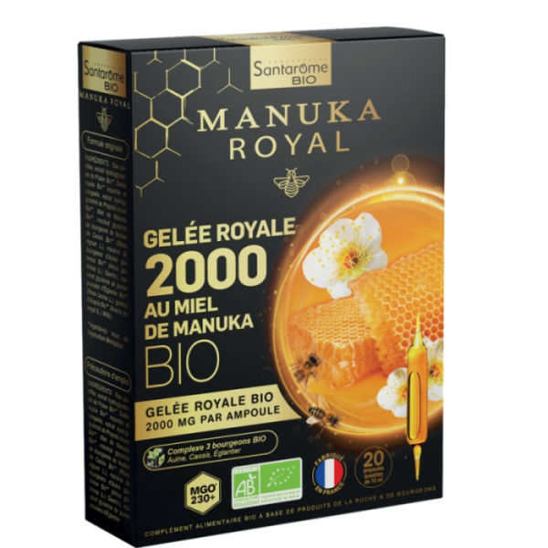 SANTAROME BIO MANUKA ROYAL GELEE ROYAL 2000 20 AMPOULES 10 ML
