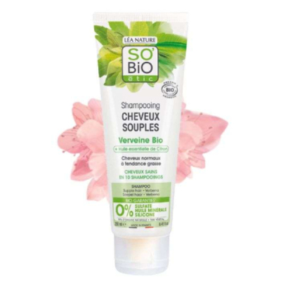 SO BiO SHAMPOING CHEVEUX SOUPLES VERVEINE BIO ET HUILE ESSENTIELLE DE CITRON