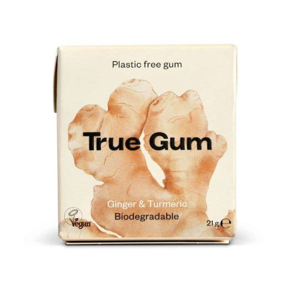 TRUE CHEWING GUM GINGEMBRE ET CURCUMA SANS SUCRE 21G