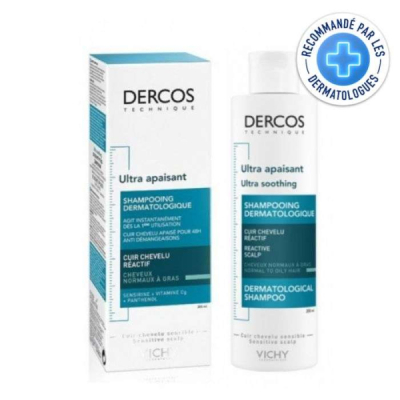 VICHY DERCOS ULTRA APAISANT CHEVEUX NORMAUX A GRAS 200 ML